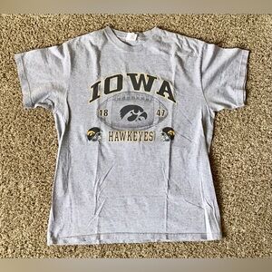 Men’s Large Soffe Gray Iowa Hawkeye Football T
